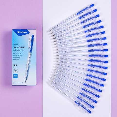 Hộp 20 Bút Bi Thiên Long TL-027 Màu Xanh