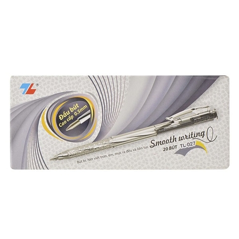 Hộp 20 Bút Bi Thiên Long TL-027 Màu Đen