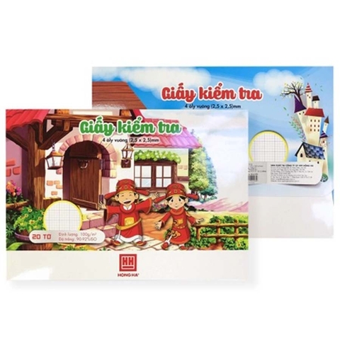 Giấy Kiểm Tra Cấp 1 Dòng Kẻ 4 Ô Ly Hồng Hà 4928