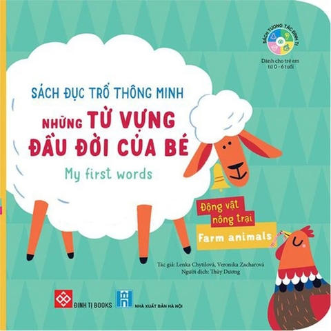 Sách Đục Trổ Thông Minh - Những Từ Vựng Đầu Đời Của Bé - My First Words - Động Vật Nông Trại - Farm animals