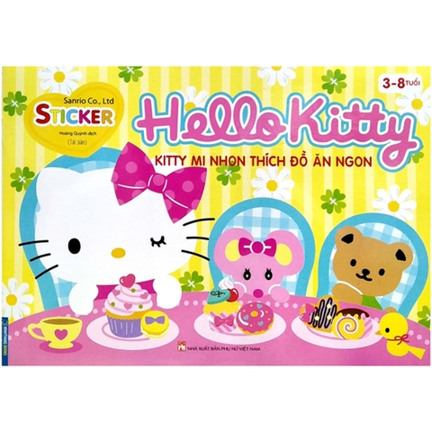 Sticker Hello Kitty - Kitty Mi Nhon Thích Đồ Ăn Ngon