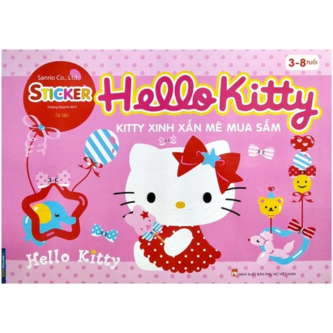 Sticker Hello Kitty - Kitty Xinh Xắn Mê Mua Sắm