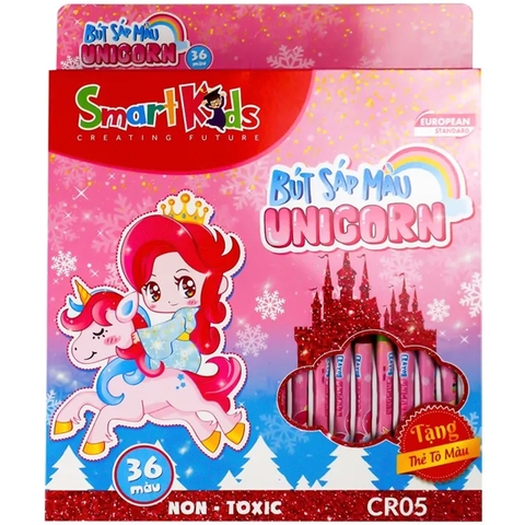 Bút Sáp Màu Smartkids Gift Unicorn CR05 36 Màu