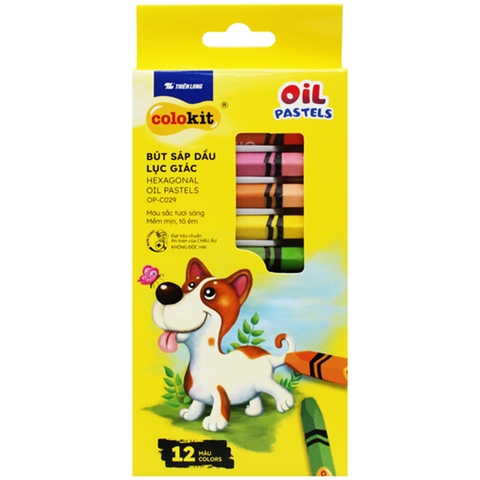 Bút Sáp Dầu Lục Giác Hexagonal Oil Pastels - Colokit OP-C029 12 Màu