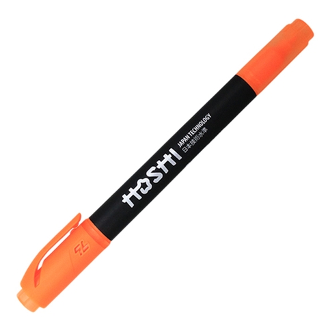 Bút Dạ Quang 2 Đầu Thiên Long Hoshi HL-018/HS Màu Cam