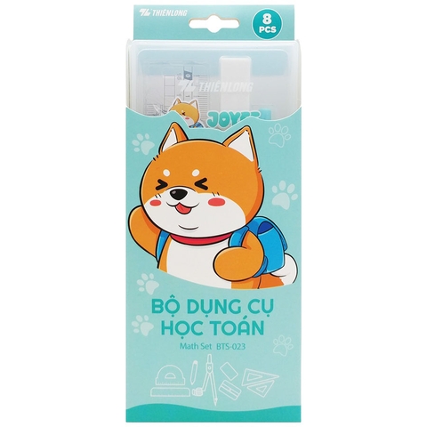 Bộ Dụng Cụ Học Toán Thiên Long BTS-023 Màu Xanh