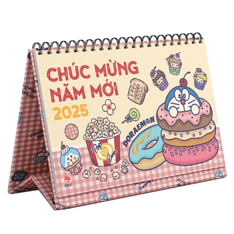 Lịch Để Bàn Doraemon 2025 - Tặng Kèm Bảng Sticker
