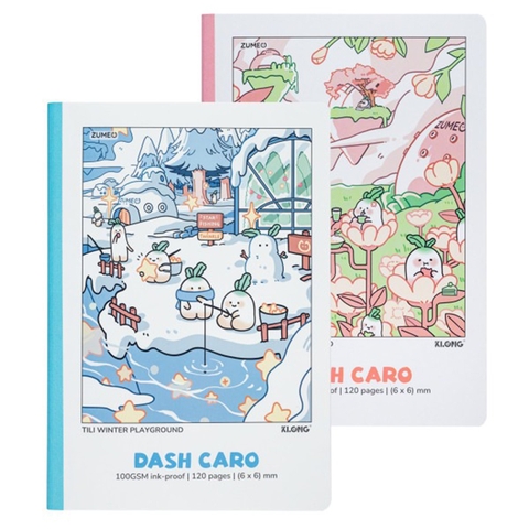 Vở May Dán Gáy K.Long Dash Caro Tili Seasonal Playgound B5 TB210 120tr