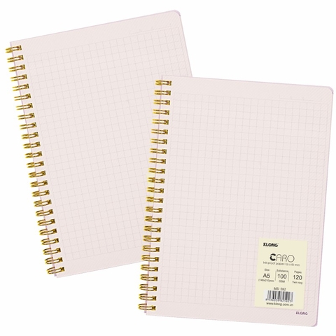 Sổ A5 K.Long 120 Trang Lò Xo Kép Bìa Nhựa 2 Mặt TB592