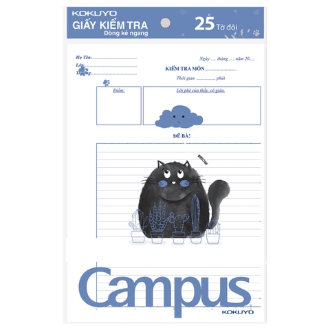 Giấy Kiểm Tra Cấp 2 Không Chấm B5 25Tr MEOW Campus TP-BRM70G-25