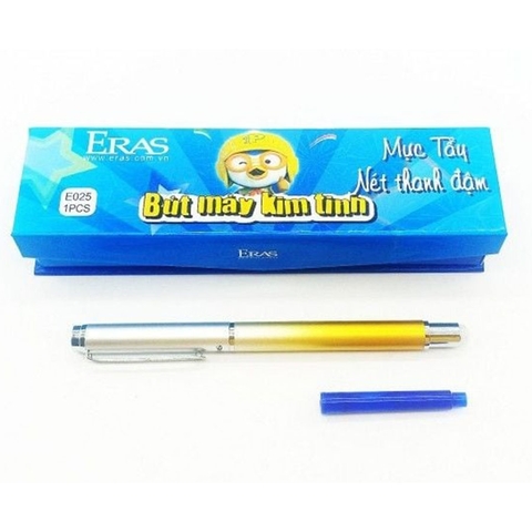 Bút Máy Kim Tinh Eras Ngòi Mài, Có Đầu Tẩy E025 (Tím)