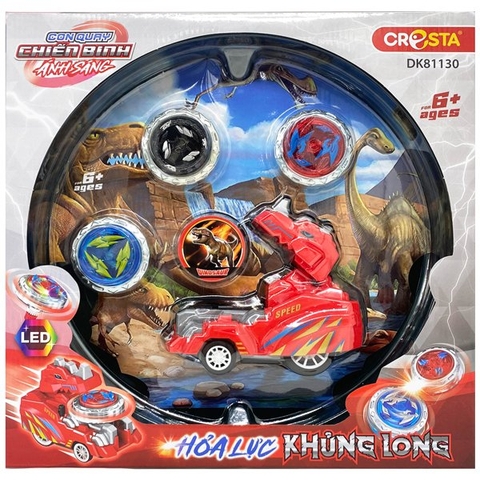 Đồ Chơi Con Quay Chiến Binh Ánh Sáng: Hỏa Lực Khủng Long DK81130