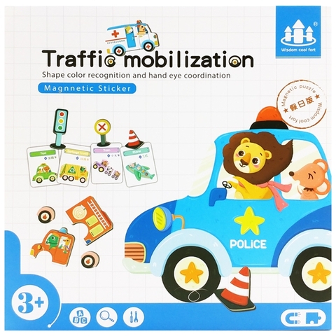 Đồ Chơi Nam Châm - Ghép Hình Phương Tiện Giao Thông 10 Chủ Đề