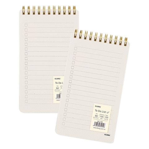 Sổ Lò Xo B6 K.Long Bìa Nhựa 2 Mặt 120 Trang To Do List TP955