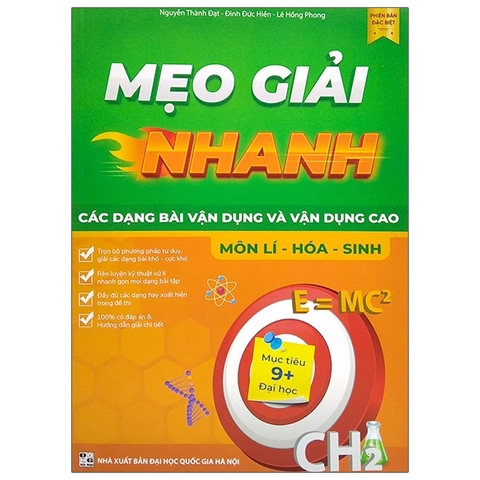 Mẹo Giải Nhanh Các Dạng Bài Vận Dụng Và Vận Dụng Cao Môn Lí - Hóa - Sinh