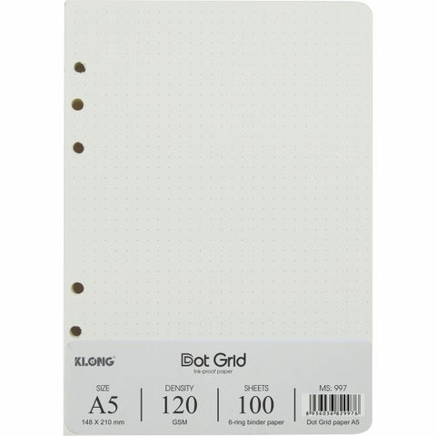 Ruột Sổ Còng A5 K.Long 100 Tờ TP997 Dot Grid
