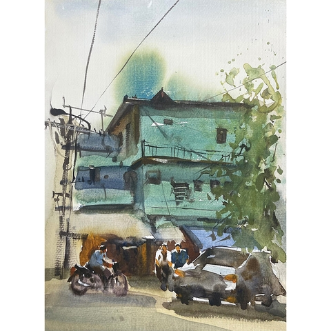 Tranh Màu Nước - Xanh - ADC71