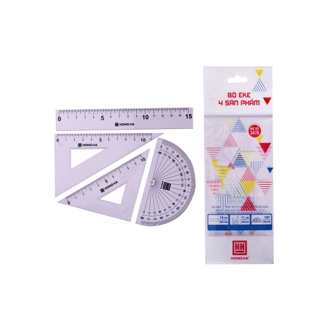 Bộ Thước Eke Hồng Hà 3476