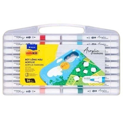Bút Lông Màu Colokit Acrylic Markers 1 Đầu ACM-C005 36 Màu
