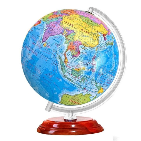 Địa Cầu Hành Chính Phi 30 Đế Gỗ