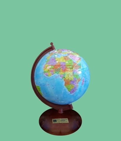 Địa Cầu Hành Chính Phi 16 Đế Gỗ