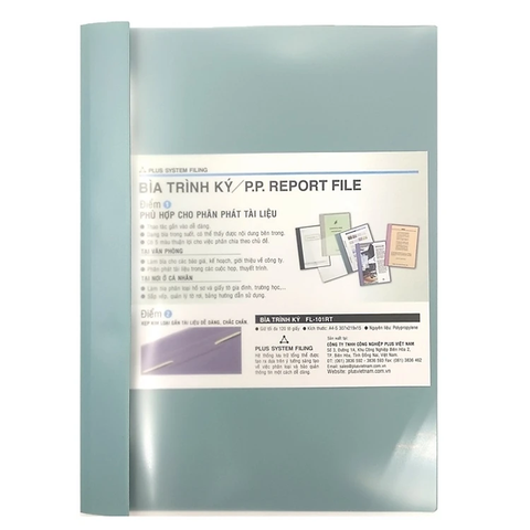 Bìa Acco A4 Plus 82.V03 Màu Xanh