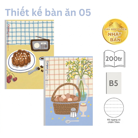 Vở KN B5 Japan Paper JP Illustrator Có Chấm 0940 Giấy Nhật DL70 200TR