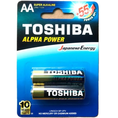 Pin Tiểu Alkaline Toshiba High Power AA 1,5V (LR6GCH BP-2 SS)