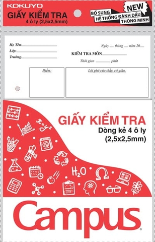 Giấy Kiểm Tra Campus Cấp 1 4 Ôly TP-BF100G-15 2664