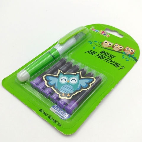 Combo Bút và 6 Ống Mực Tím Rời Smart Kids SK-CFP002