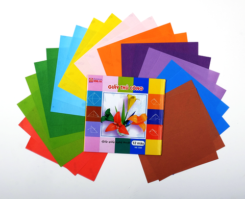 Giấy Thủ Công 12 Màu Hồng Hà 3363