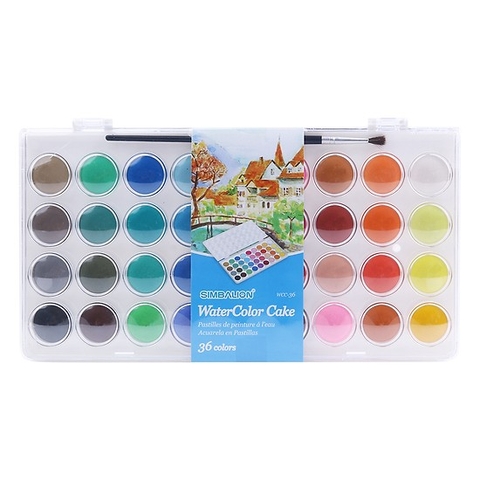 Khay Màu Nước 36 Màu Simbalion WCC-36