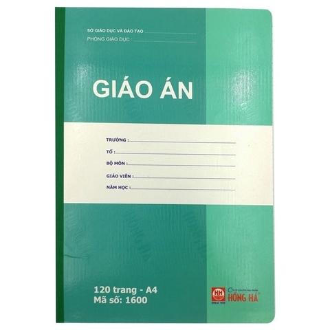 Sổ Giáo Án Hồng Hà A4 120 Trang 1600