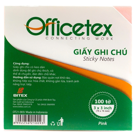 Giấy Ghi Chú Officetex 3x3