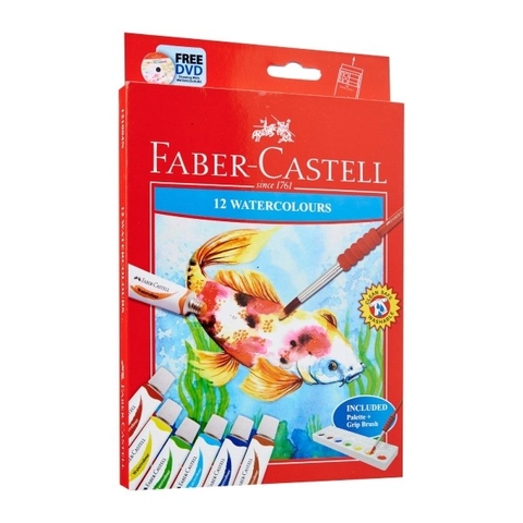 Màu Vẽ Nước - 12 Tuýp Màu Faber-Castell