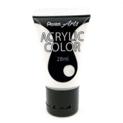 Tuýp Màu Acrylic Pentel WA2-T29 - Màu Trắng