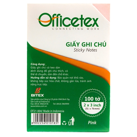 Giấy Ghi Chú Officetex 3x2