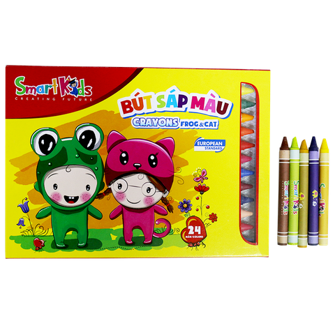 Bút Sáp Màu Smartkids Frog & Cat SK CR0008 24 Màu