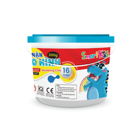 Đất Nặn Smartkids Hộp Nhựa MC01 200g + 5 Khuôn