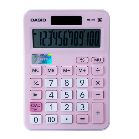 Máy Tính Casio MX12B-PK Màu Hồng