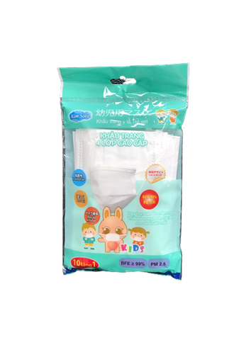 Khẩu Trang Y Tế Kim Sora 4 Lớp Trẻ Em