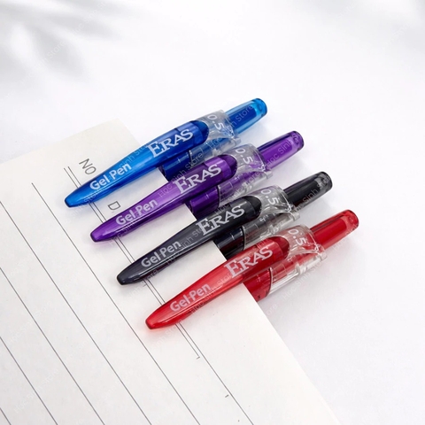 Bút Gel Eras 0.5mm E128 (Đỏ, Đen, Xanh, Tím)