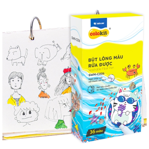 Bút Lông Màu Rửa Được Colokit SWM-C006 36 Màu