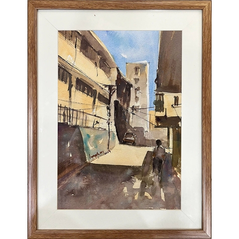 Tranh Màu Nước - Ngõ Nhỏ - ADC124