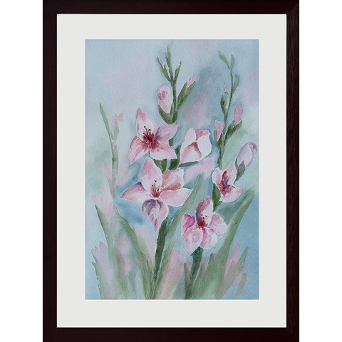 Tranh Màu Nước - Hoa Lay Ơn - ADC184