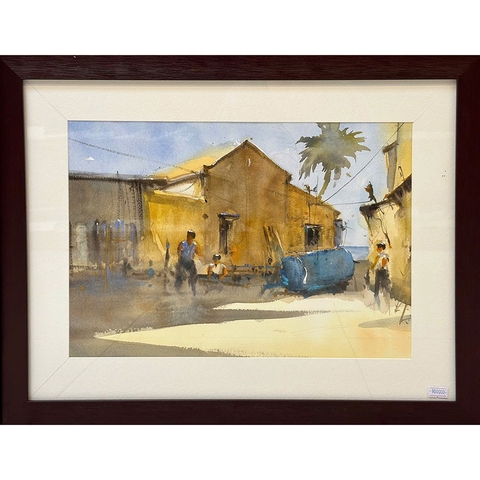 Tranh Màu Nước - Làng Bên - ADC70