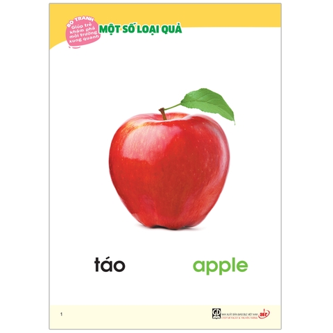 Bộ Tranh Giúp Trẻ Khám Phá Môi Trường Xung Quanh - Một Số Loại Quả (Song Ngữ Việt - Anh)