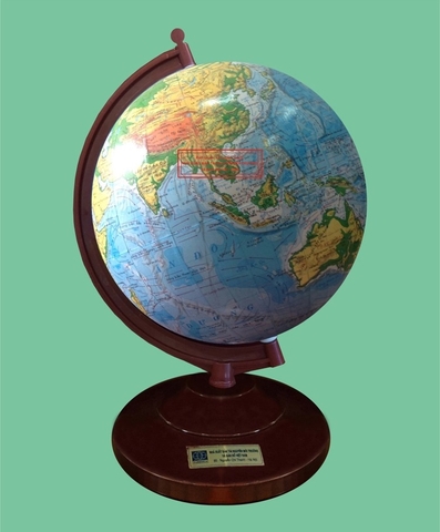 Địa Cầu Tự Nhiên Phi 30 Đế Gỗ
