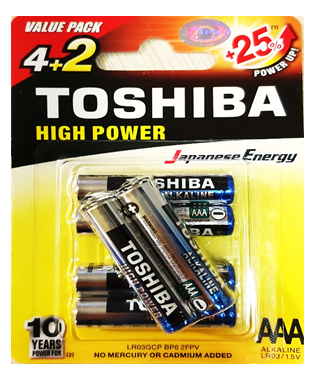 Pin Đũa Alkaline Toshiba AAA 1.5V