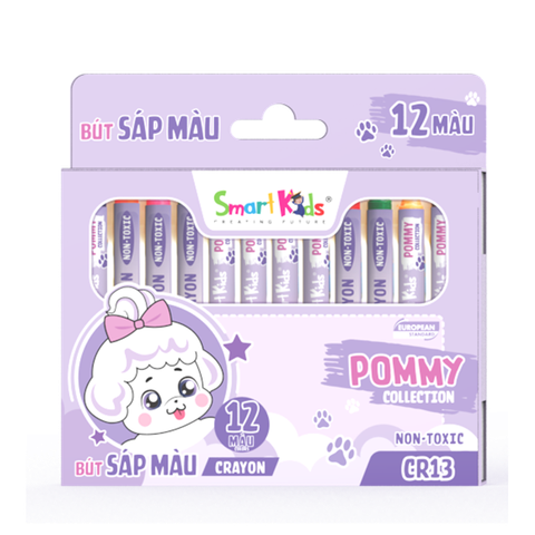 Bút Sáp Màu Smartkids Pommy 12 Màu CR13